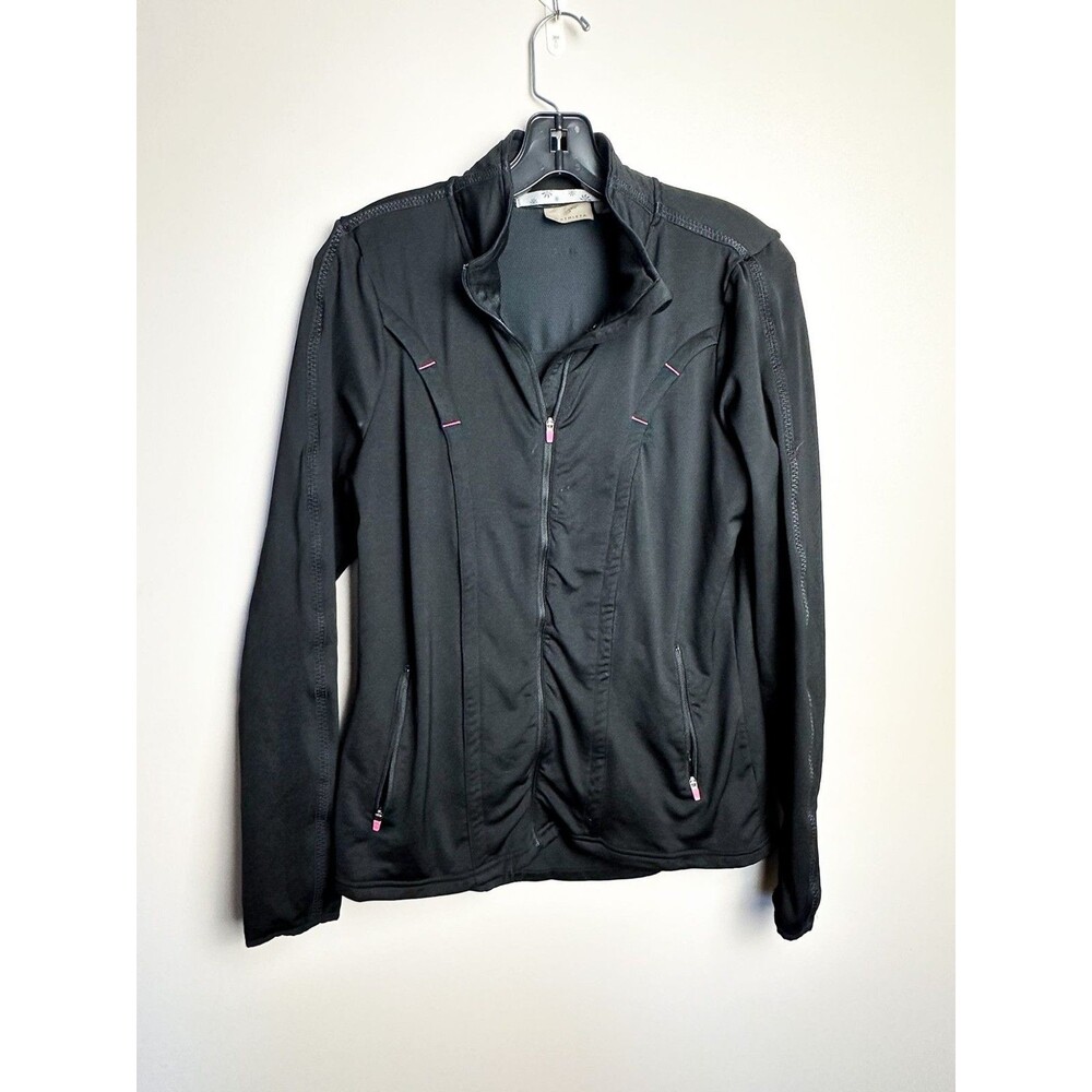 Athleta Love Yoga Jacket Black Drawstring Breathable Womens Black Medium